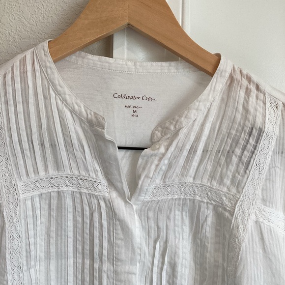 Coldwater Creek Three-Quarter Sleeve Shirt Blouse - Picture 2 of 8
